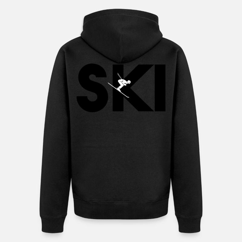 Ski - Veste à capuche bio Premium Unisexe - noir