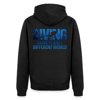 Scuba Diverg Diving Same Planet - Veste à capuche bio Premium Unisexe - noir - Dos - Nico (187cm)