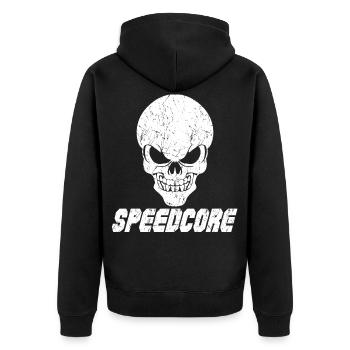 Speedcore Crâne de mort Techno - Veste à capuche bio Premium Unisexe - noir - Dos - Nico (187cm)