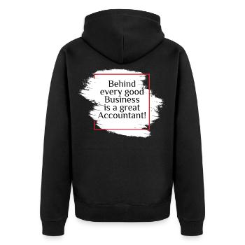 Comptable Comptabilité Cpa Drôle dire cadeau - Veste à capuche bio Premium Unisexe - noir - Dos - Nico (187cm)