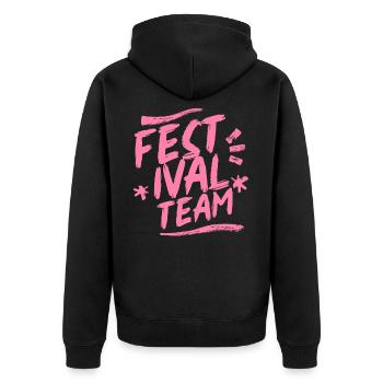Festival Team Festival Festivals Fête de la musique - Veste à capuche bio Premium Unisexe - noir - Dos - Nico (187cm)