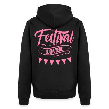 Festival Amateurs festivals Musique - Veste à capuche bio Premium Unisexe - noir - Dos - Nico (187cm)