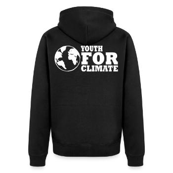 Youth for climate - Veste à capuche bio Premium Unisexe - noir - Dos - Nico (187cm)