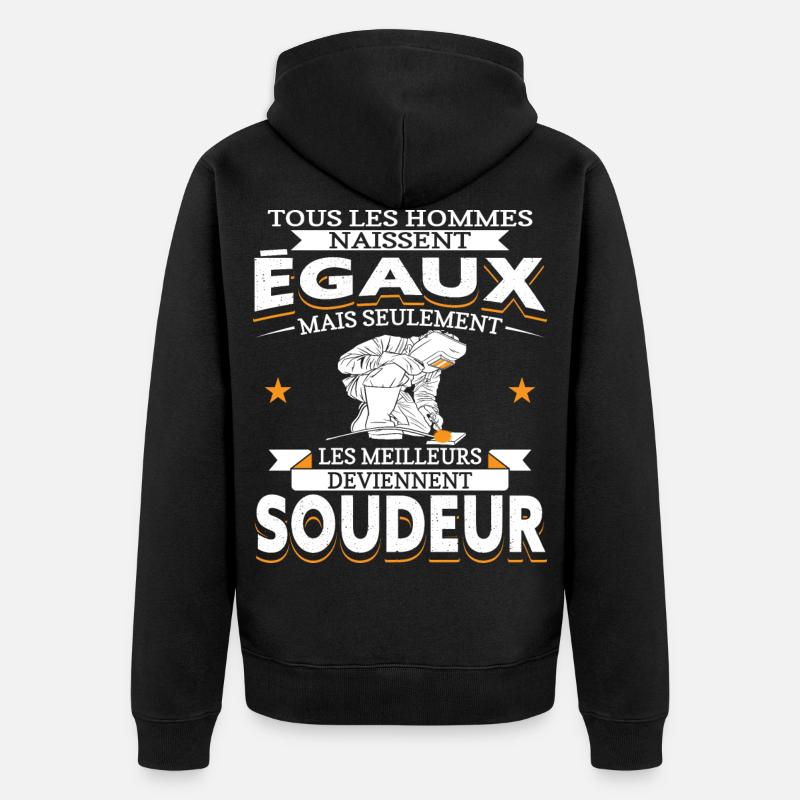 Soudeur Soudure Soudage - Veste à capuche bio Premium Unisexe - noir