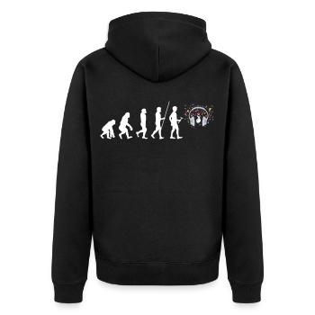 K-Pop - Unisex Premium Bio Zip Hoodie - Schwarz - Hinten - Nico (187cm)