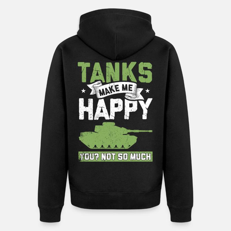 Panzer - Unisex Premium Bio Zip Hoodie - Schwarz