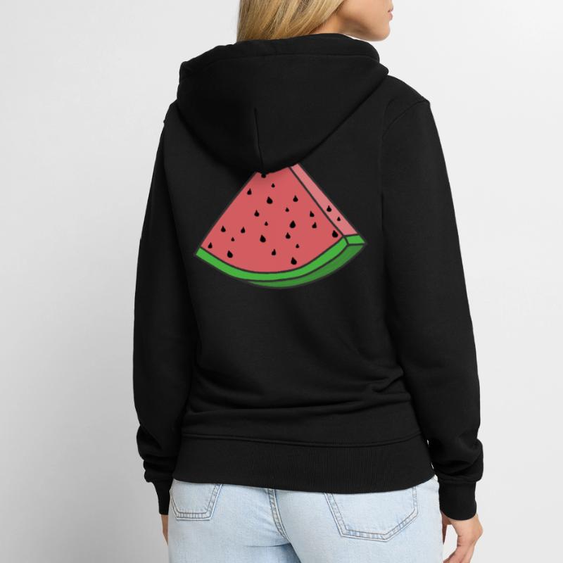 Pastèque Pastèque Pièces de pastèque Veste à capuche bio Premium Unisexe
