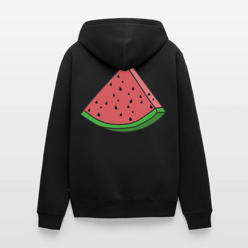 Pastèque Pastèque Pièces de pastèque Veste à capuche bio Premium Unisexe