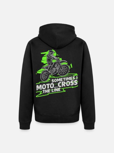 Motorcross Ordsprog Bike Motocross - Premium økologisk unisex-hættejakke - sort