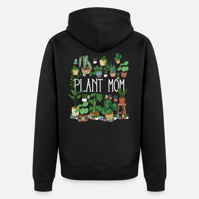 Plant Mom - Veste à capuche bio Premium Unisexe - noir