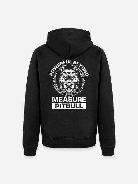 Pitbull Dog Fighting Dog - Unisex Premium Organic Zip Hoodie - black