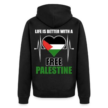 Palestine Pavillon Palestine Palestine - Veste à capuche bio Premium Unisexe - noir - Dos - Nico (187cm)