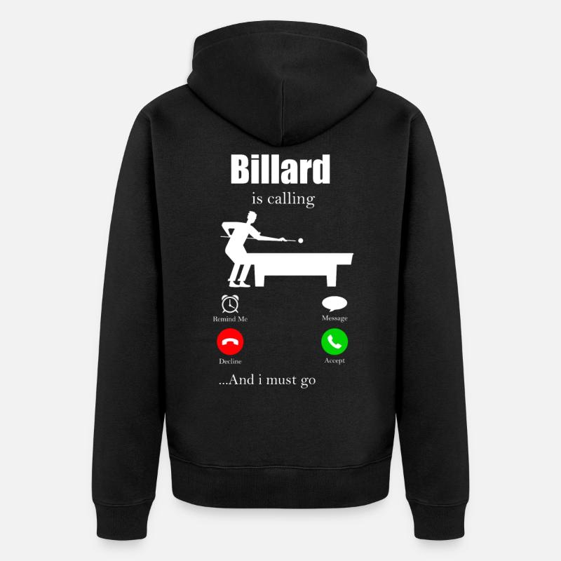 Billard - Veste à capuche bio Premium Unisexe - noir