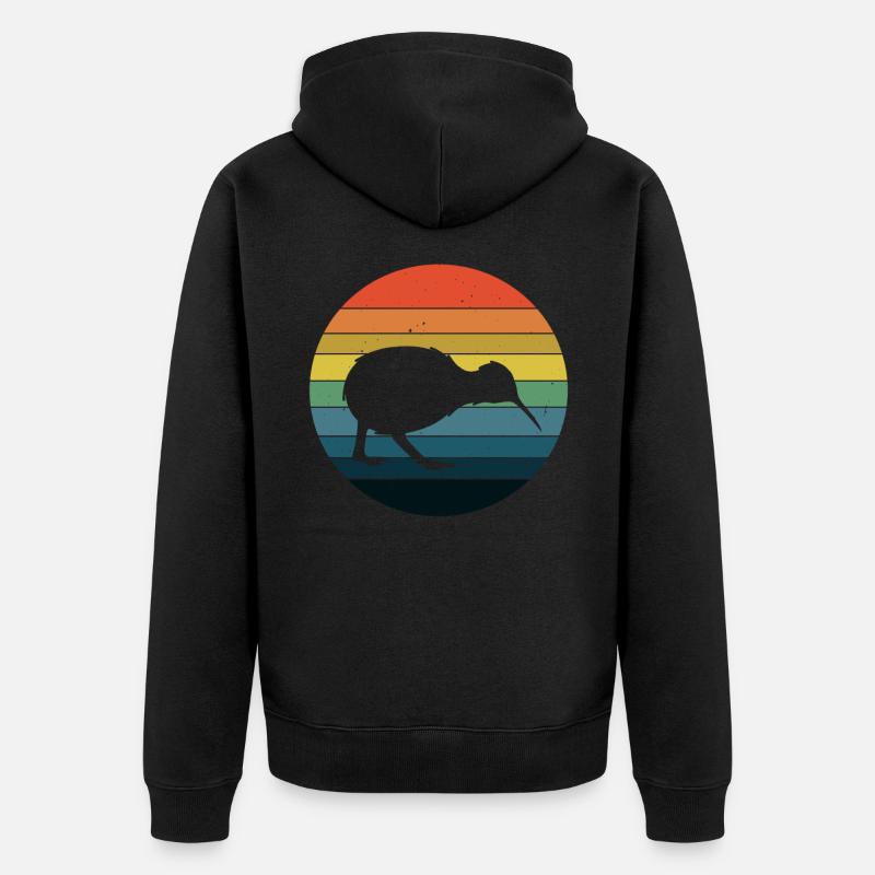 Kiwi Vogel kiwivogel Nouvelle-Zélande - Veste à capuche bio Premium Unisexe - noir