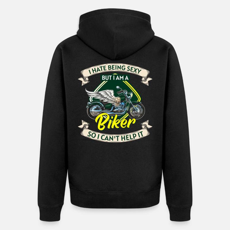 Biker Chopper Rock - Veste à capuche bio Premium Unisexe - noir