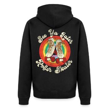 Cool Roller Skating Skate Girl - Veste à capuche bio Premium Unisexe - noir - Dos - Nico (187cm)