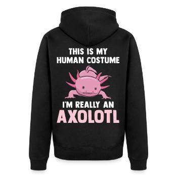 Axolotl - Veste à capuche bio Premium Unisexe - noir - Dos - Nico (187cm)