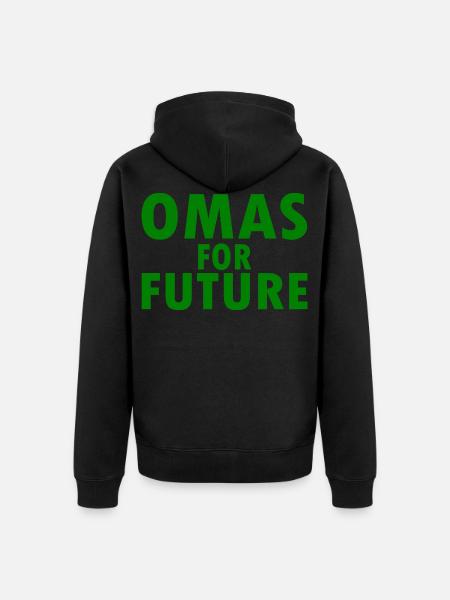 Omas for future - Unisex Premium Bio Zip Hoodie - Schwarz