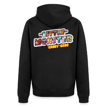 Little Monster Candy Gang Halloween Feier Party - Unisex Premium Bio Zip Hoodie - Schwarz - Hinten - Nico (187cm)