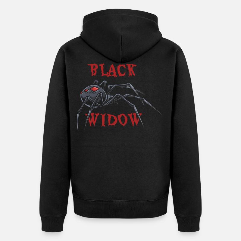 Veuve noire araignée - Veste à capuche bio Premium Unisexe - noir