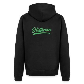 Historiker Job Historisch Geschichte Historik - Unisex Premium Bio Zip Hoodie - Schwarz - Hinten - Nico (187cm)