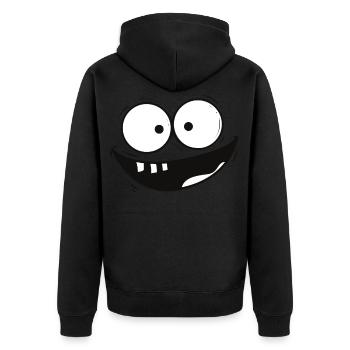 Visage qui rit - Veste à capuche bio Premium Unisexe - noir - Dos - Nico (187cm)