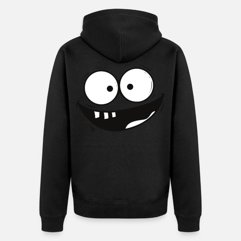 Visage qui rit - Veste à capuche bio Premium Unisexe - noir