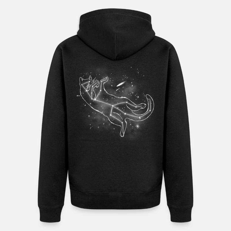 Chat - Veste à capuche bio Premium Unisexe - noir