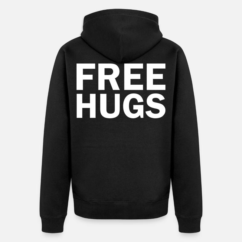 Free hugs - Veste à capuche bio Premium Unisexe - noir