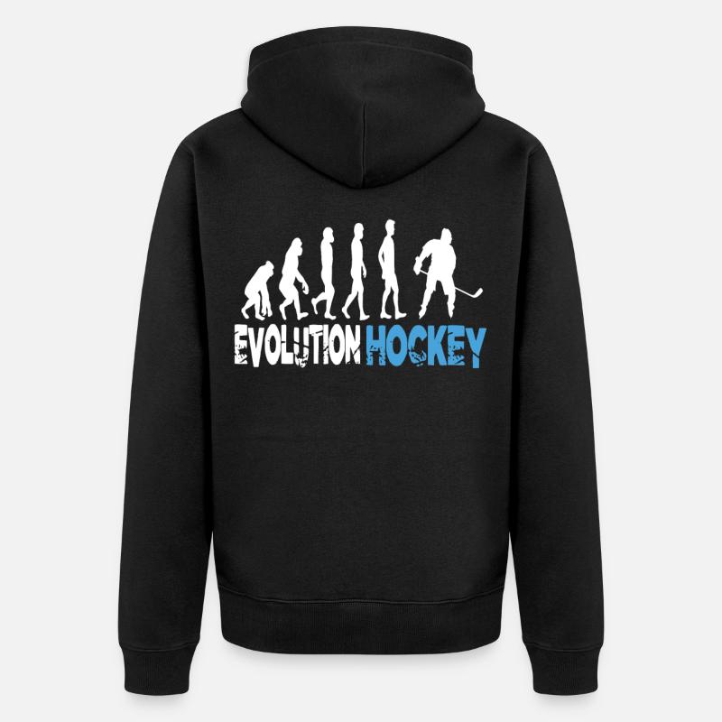 Evolution Hockey - Unisex Premium Bio Zip Hoodie - Schwarz