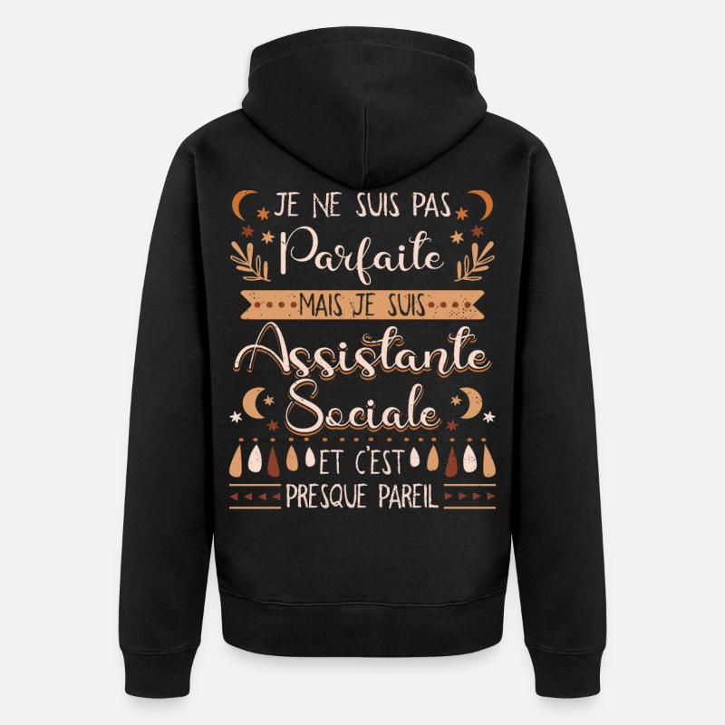 Assistante Sociale - Veste à capuche bio Premium Unisexe - noir