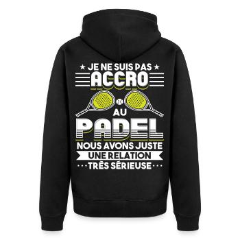 Raquettes De Padel Tennis Pádel Tennis Padel - Veste à capuche bio Premium Unisexe - noir - Dos - Nico (187cm)