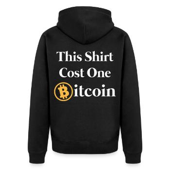 Bitcoin - Veste à capuche bio Premium Unisexe - noir - Dos - Nico (187cm)