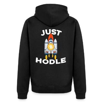 Bitcoin - Veste à capuche bio Premium Unisexe - noir - Dos - Nico (187cm)