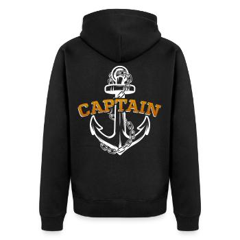 Yachting Voilier Bateau Capitaine Capitaine - Veste à capuche bio Premium Unisexe - noir - Dos - Nico (187cm)