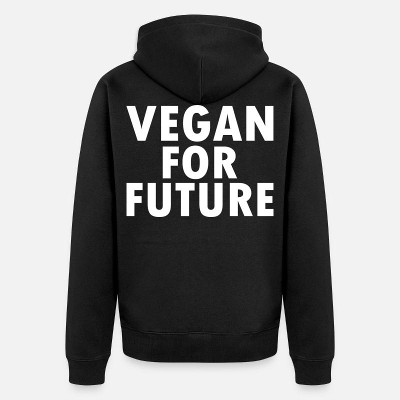 Vegan for future - Veste à capuche bio Premium Unisexe - noir