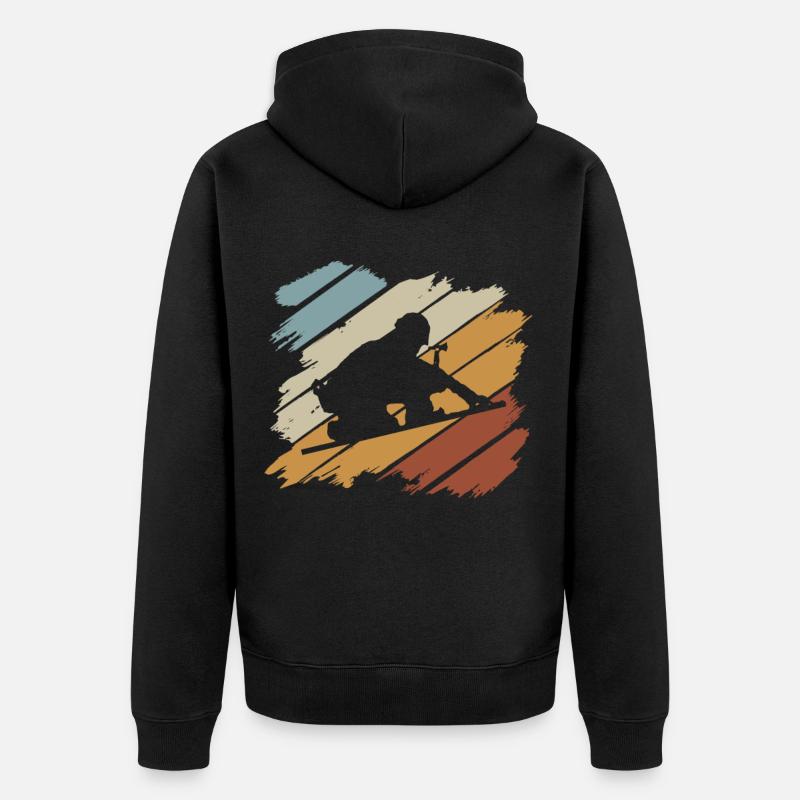 Dachdecker - Unisex Premium Bio Zip Hoodie - Schwarz