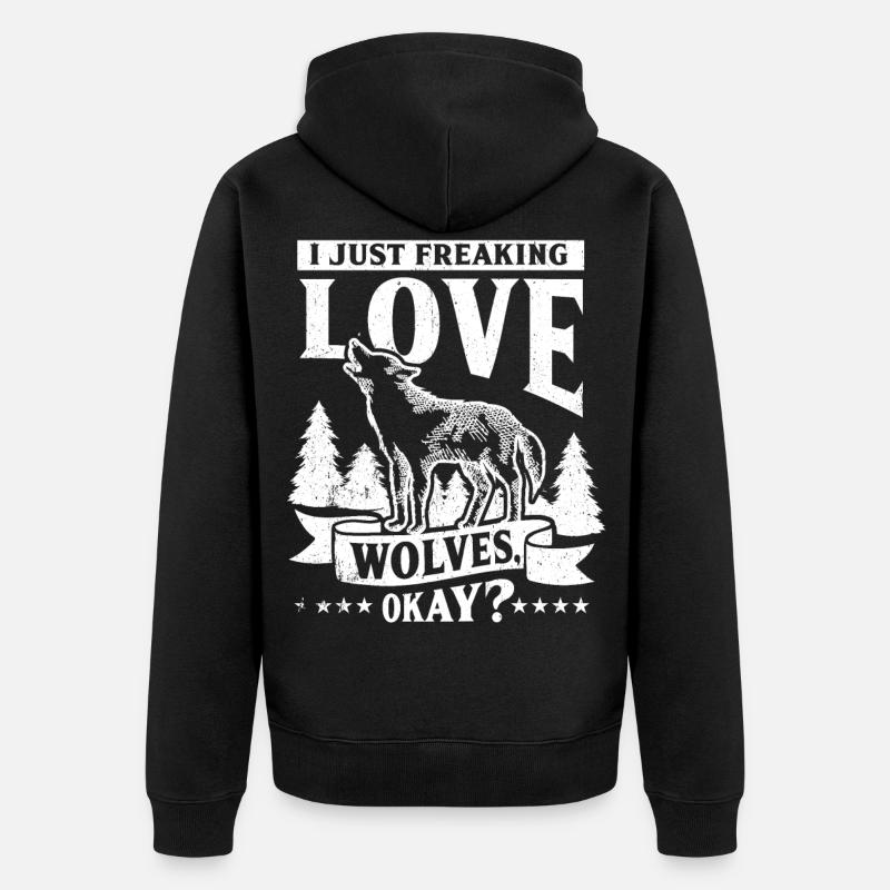Wolf - Veste à capuche bio Premium Unisexe - noir
