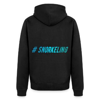 Schnorcheln Tauchsport Tauchen Taucher Geschenk - Unisex Premium Bio Zip Hoodie - Schwarz - Hinten - Nico (187cm)
