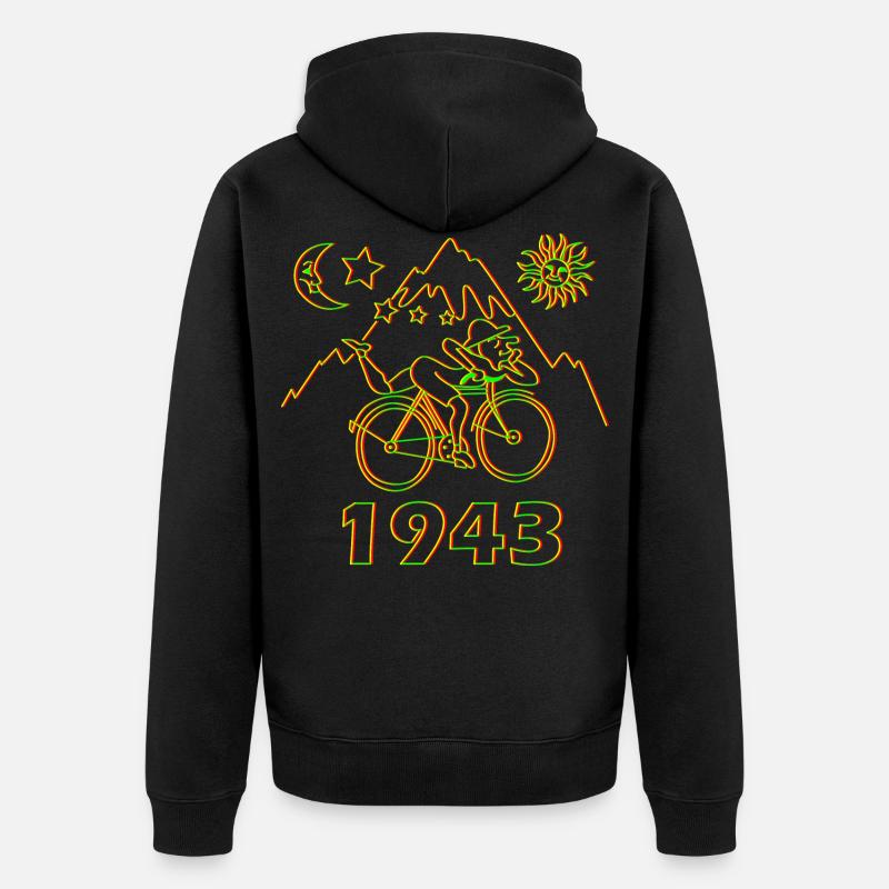 Diéthylamide d’acide lysergique Albert Hoffmann - Veste à capuche bio Premium Unisexe - noir