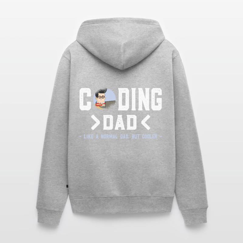 Coding Software Developer Computer Dad Unisex Premium Organic Zip Hoodie