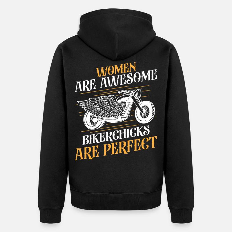 Classic Motorcycle Biker - Veste à capuche bio Premium Unisexe - noir