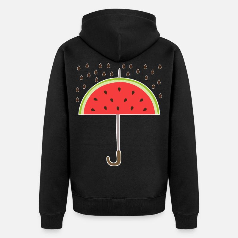 Pastèque Parapluie Melons - Veste à capuche bio Premium Unisexe - noir