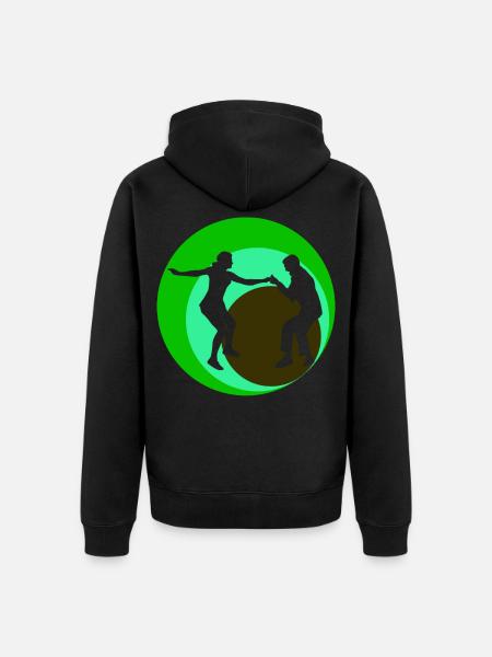 Boogie Woogie Dance Retro Dancers - Unisex Premium Organic Zip Hoodie - black