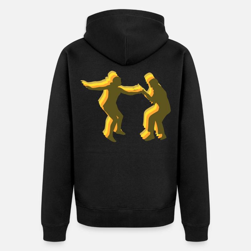 Boogie Woogie Swing Rétro - Veste à capuche bio Premium Unisexe - noir