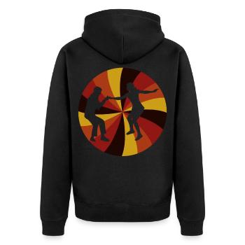 Boogie Woogie Rétro Swing Danse - Veste à capuche bio Premium Unisexe - noir - Dos - Nico (187cm)