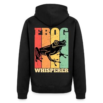 Grenouille Propriétaire Frog Frog Whisperer - Veste à capuche bio Premium Unisexe - noir - Dos - Nico (187cm)