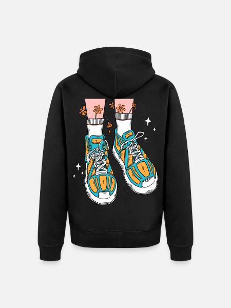 CHAUSSURES DE FLEURS - Veste à capuche bio Premium Unisexe - noir