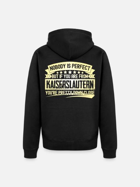 Kaiserslautern perfekter Kaiserslauterer - Unisex Premium Bio Zip Hoodie - Schwarz
