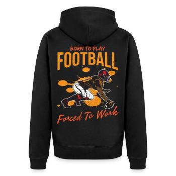 American Football Touchdown Quarterback Cadeau - Veste à capuche bio Premium Unisexe - noir - Dos - Nico (187cm)